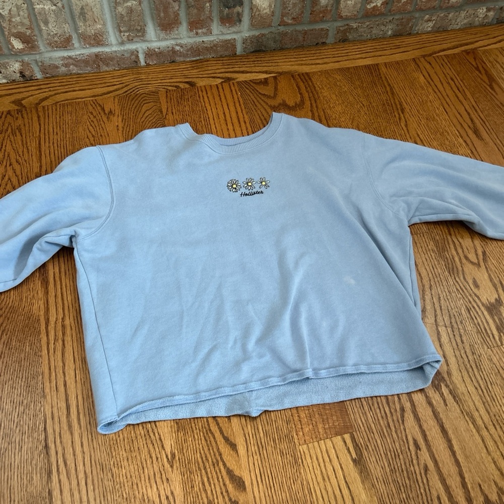 Hollister Light Blue Crewneck Sweatshirt